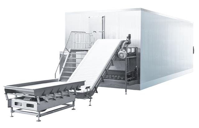 火龍果隧道式速凍機(jī)的工作原理